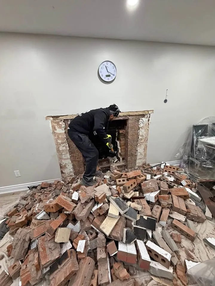 Opening created through a masonry wall